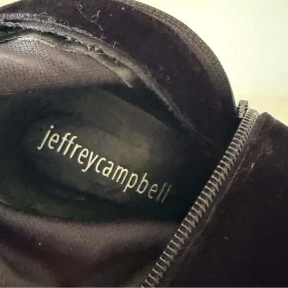 Jeffrey Campbell Cienega-Lo black velvet ankle sock boots Size 8 - Picture 9 of 9